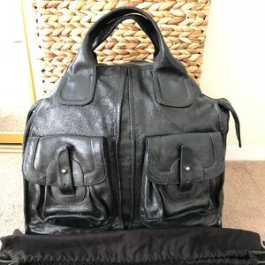 Bulga black leather purse